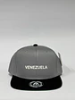 Gorra plana de lona 6p - Bicolor gris x negro / Venezuela  - Miniatura 1