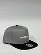 Gorra plana de lona 6p - Bicolor gris x negro / Venezuela  - Miniatura 2