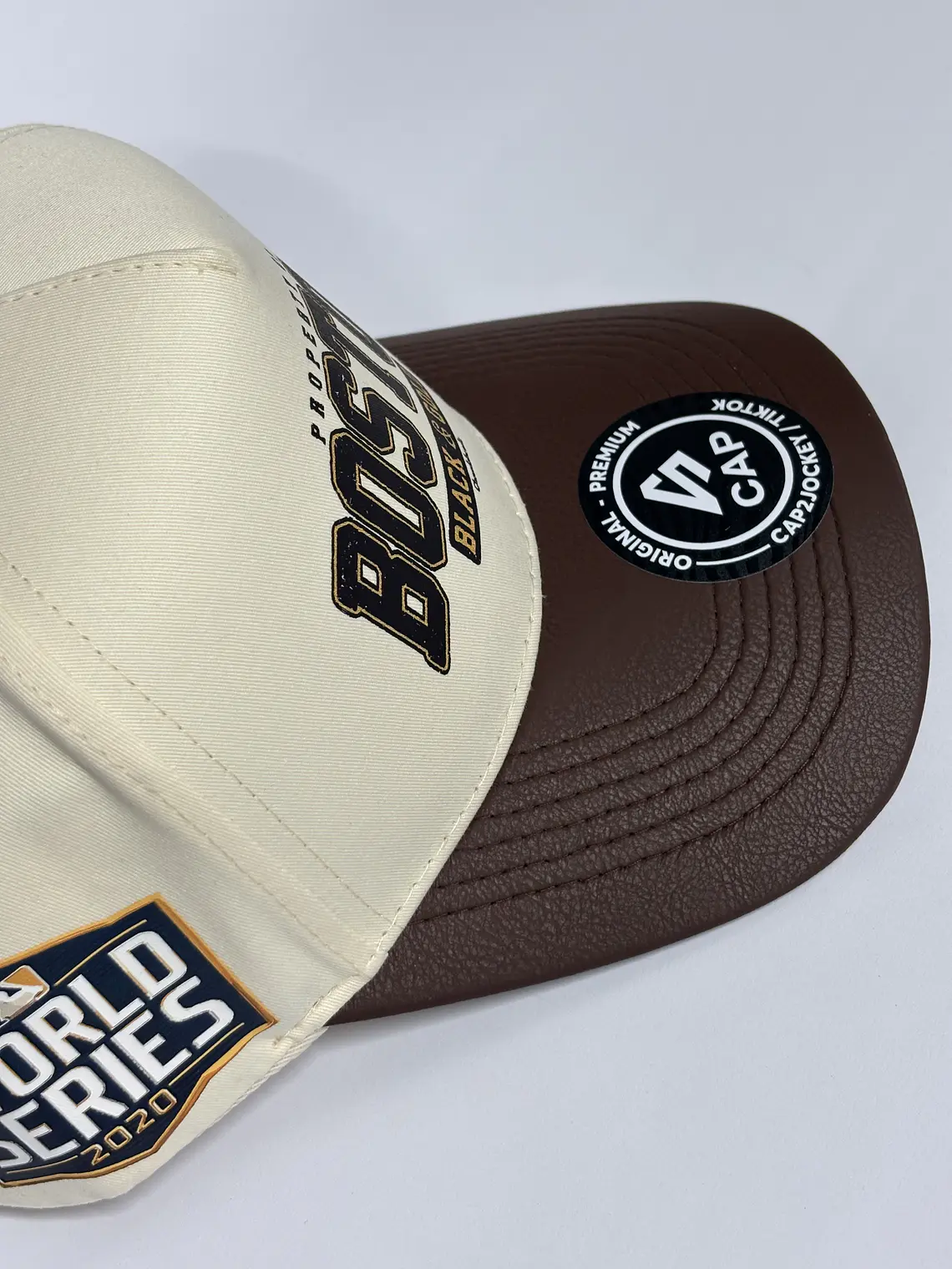 Gorra de lona 5p - bicolor beige x Marron / Boston  black Gold 3