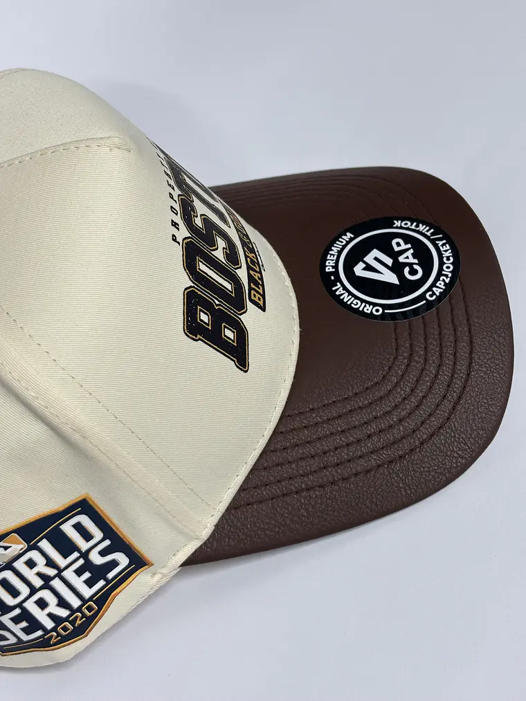 Gorra de lona 5p - bicolor beige x Marron / Boston  black Gold 3