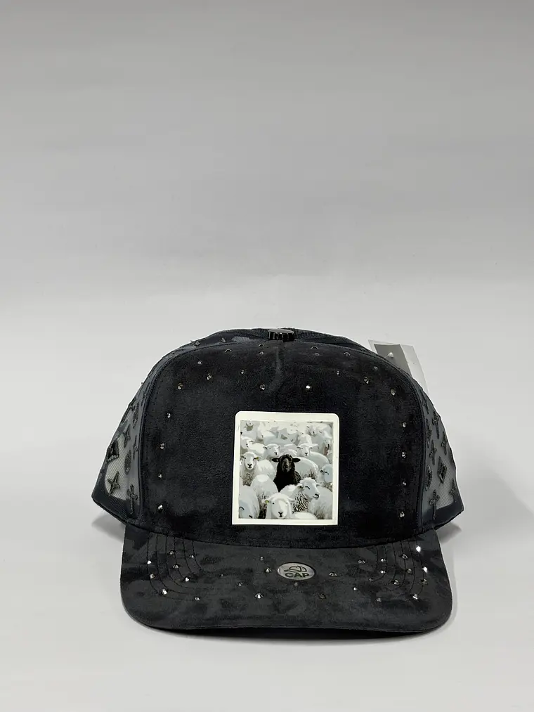 Jockey de gamuza 5p con cristales - Gris / Ovejas  1