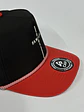 Gorra de lona 5p - Bicolor negro x rojo / Familia Dios  - Miniatura 3