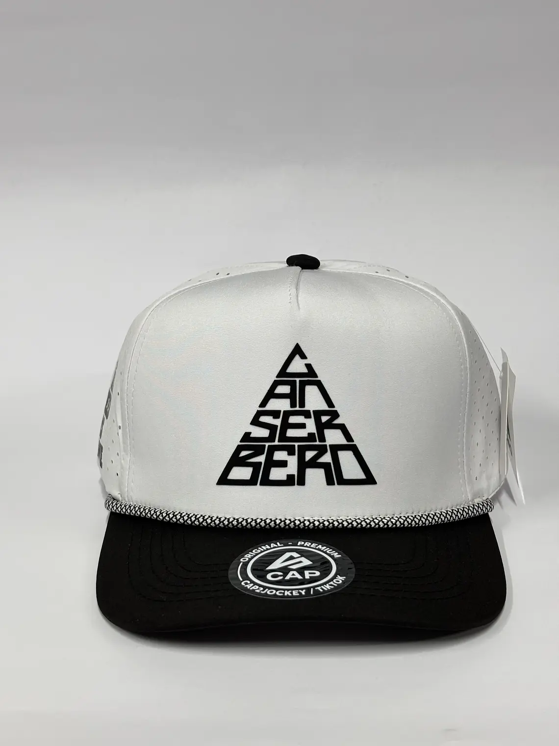 Gorra de lona 5p - Bicolor Blanco x negro - Canserbero clasic 1