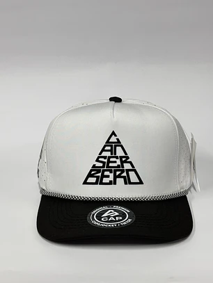 Gorra de lona 5p - Bicolor Blanco x negro - Canserbero clasic
