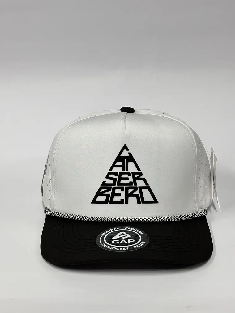 Gorra de lona 5p - Bicolor Blanco x negro - Canserbero clasic 1