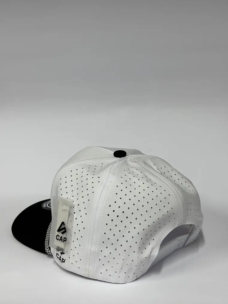 Gorra de lona 5p - Bicolor Blanco x negro - Canserbero clasic 3
