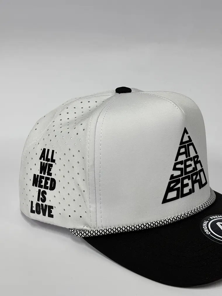 Gorra de lona 5p - Bicolor Blanco x negro - Canserbero clasic 4