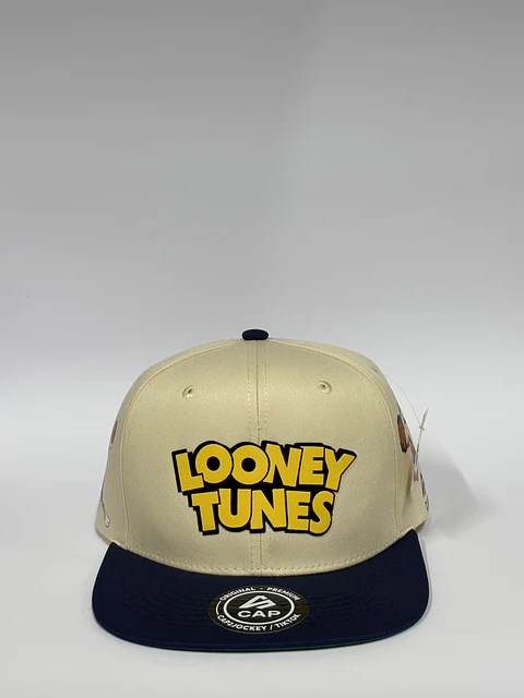Gorra de lona 6p - Bicolor Beige x azul M / Looney tunes 