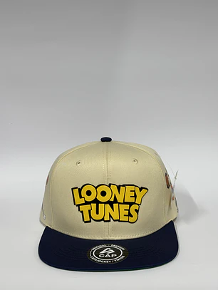 Gorra de lona 6p - Bicolor Beige x azul M / Looney tunes 