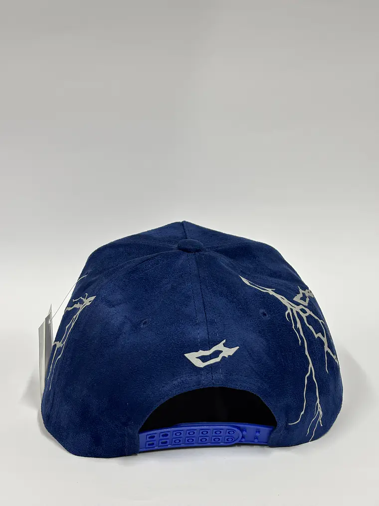 Gorra de gamuza 5p . Azul eléctrico / Zeus  4