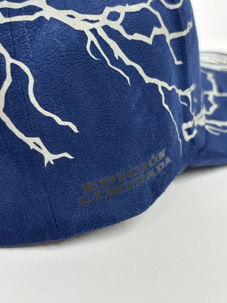 Gorra de gamuza 5p . Azul eléctrico / Zeus  5