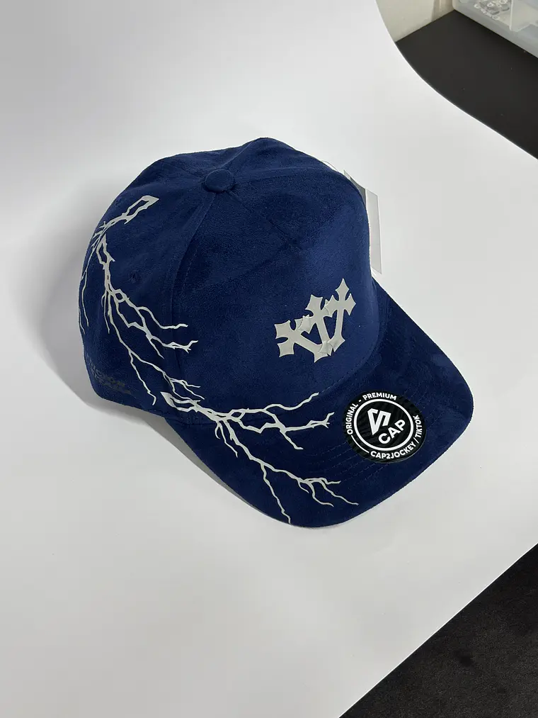 Gorra de gamuza 5p . Azul eléctrico / Zeus  6