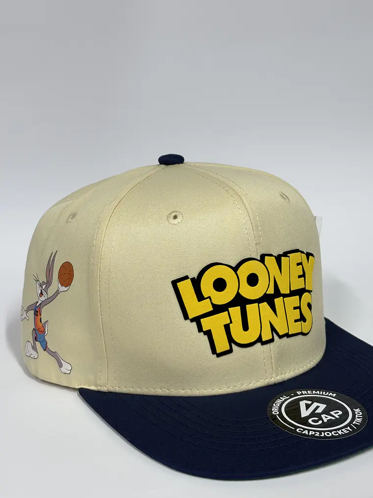 Gorra de lona 6p - Bicolor Beige x azul M / Looney tunes  5