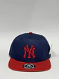 Gorra plana 6p . Bicolor Azul M x Rojo . NY luxury  - Miniatura 1