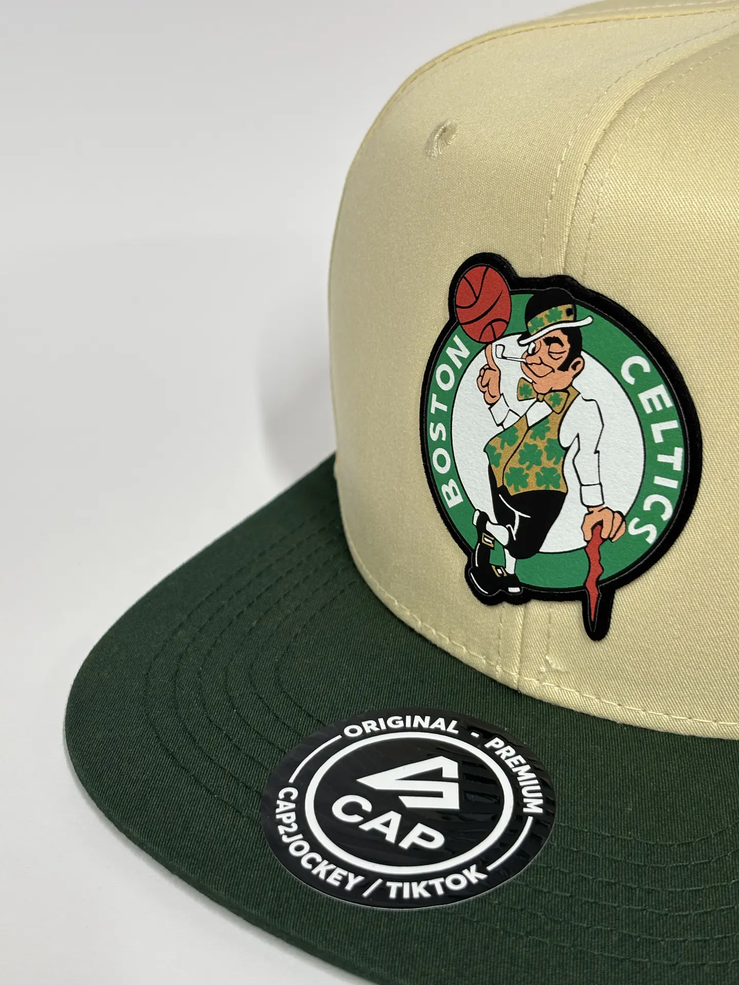 Gorra plana de lona 6p - Bitono Beige x Verde / Celtics Boston 2