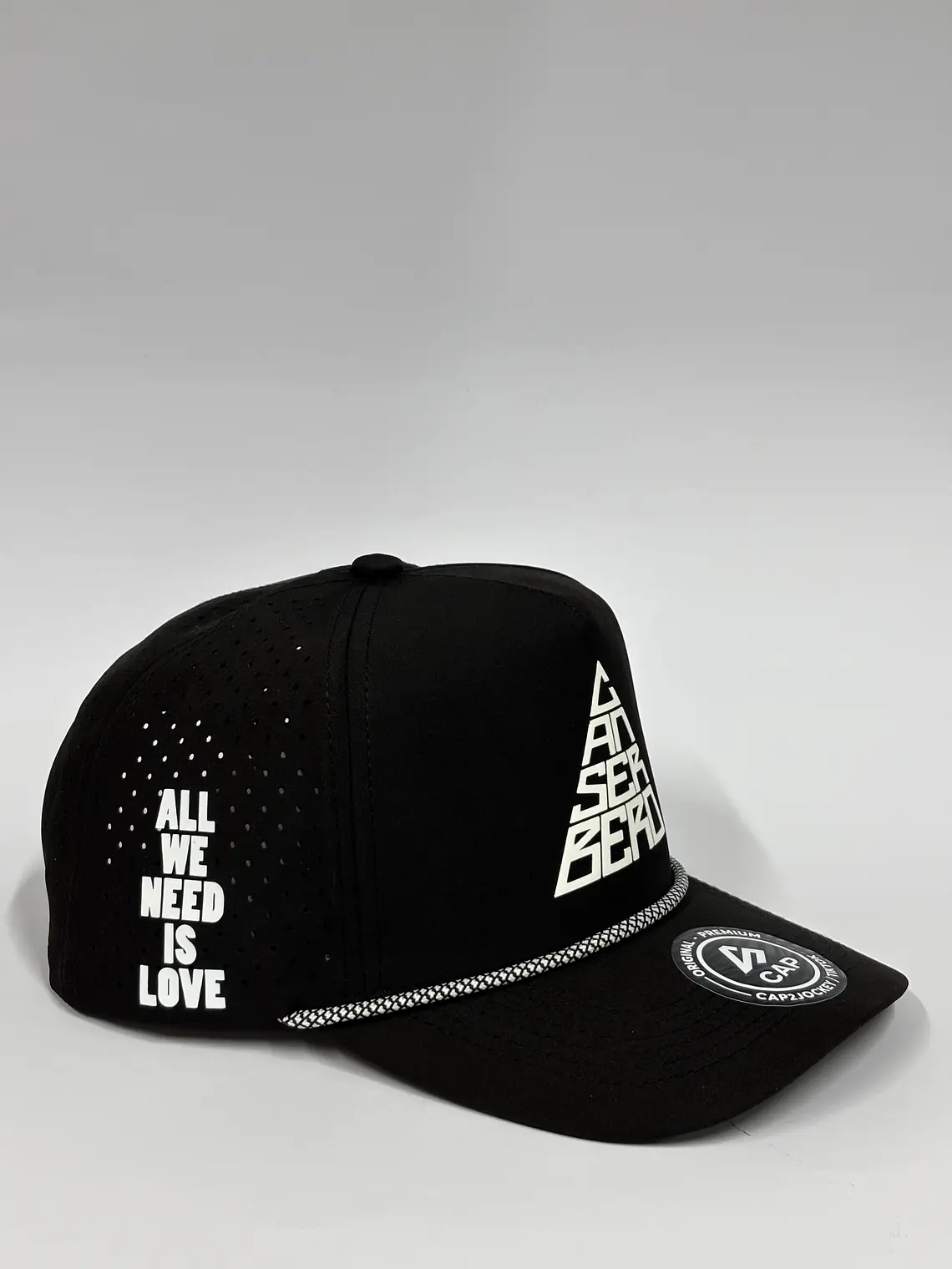 Gorra de lona 5p láser - Negro / Cansebero is love  2