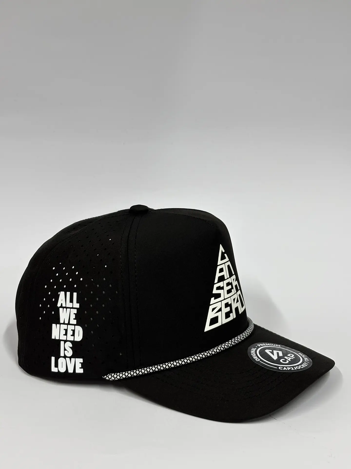 Gorra de lona 5p láser - Negro / Cansebero is love  2