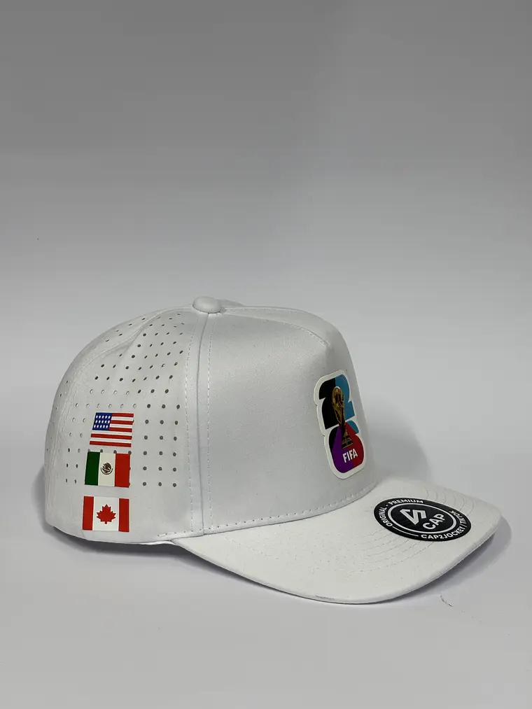 Gorra de lona 5p láser - Blanco / FIFA 2026  2