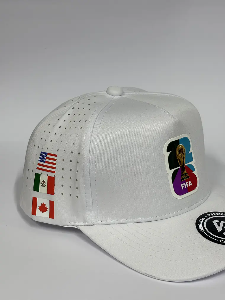 Gorra de lona 5p láser - Blanco / FIFA 2026  3
