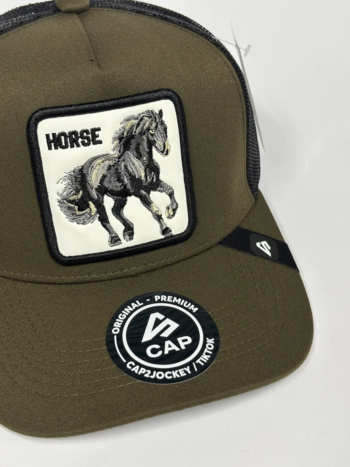 Jockey de malla 5p - Verde musgo / Caballo  2