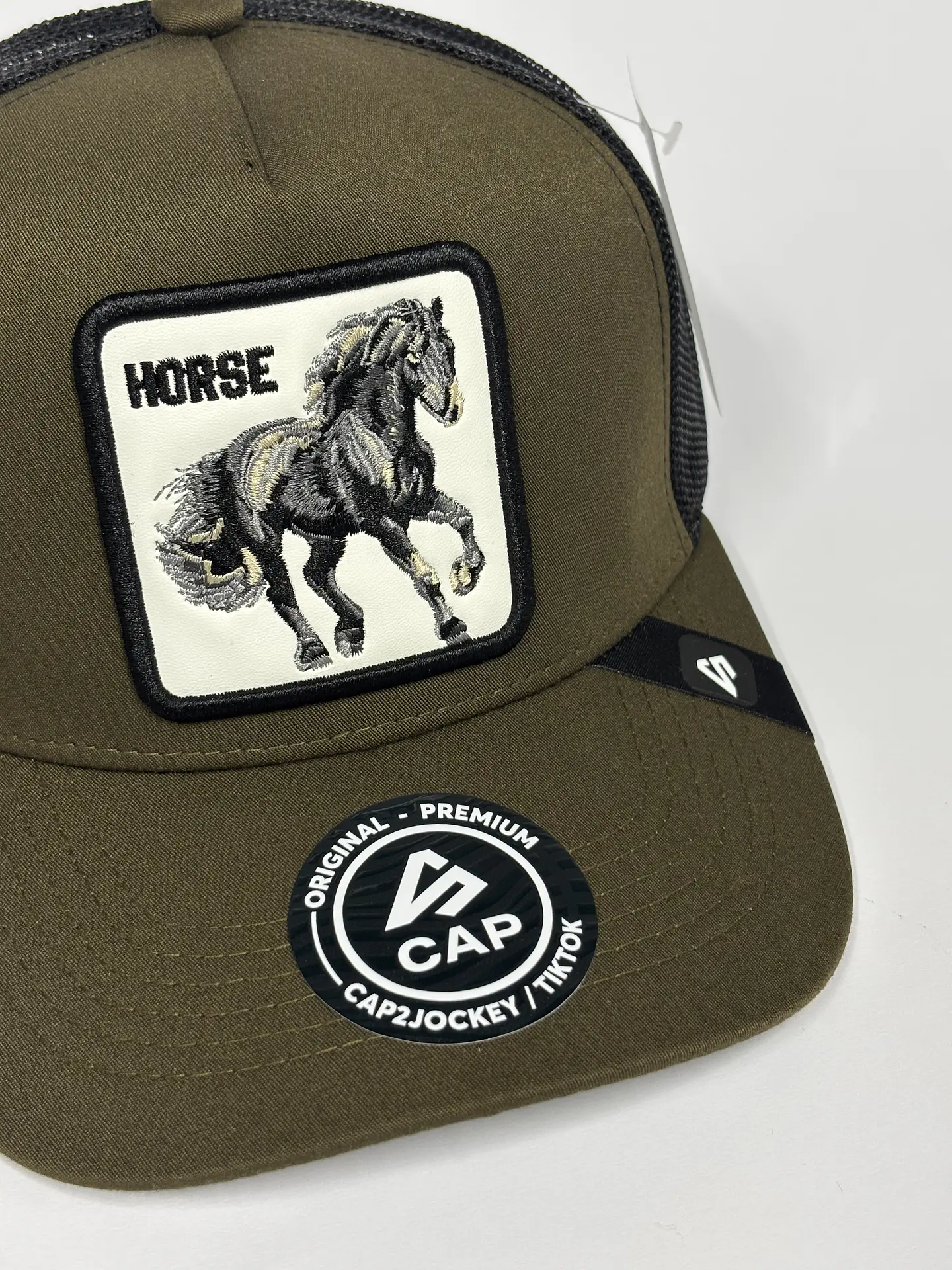 Jockey de malla 5p - Verde musgo / Caballo  2