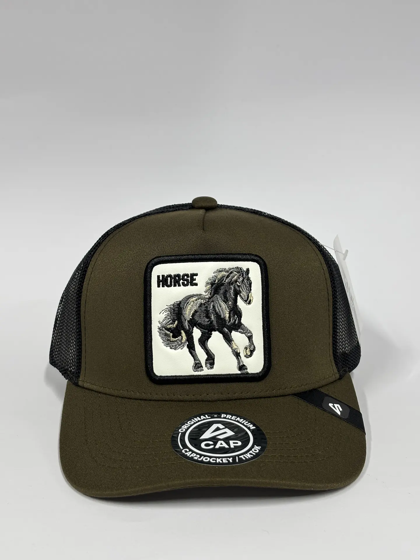 Jockey de malla 5p - Verde musgo / Caballo  1