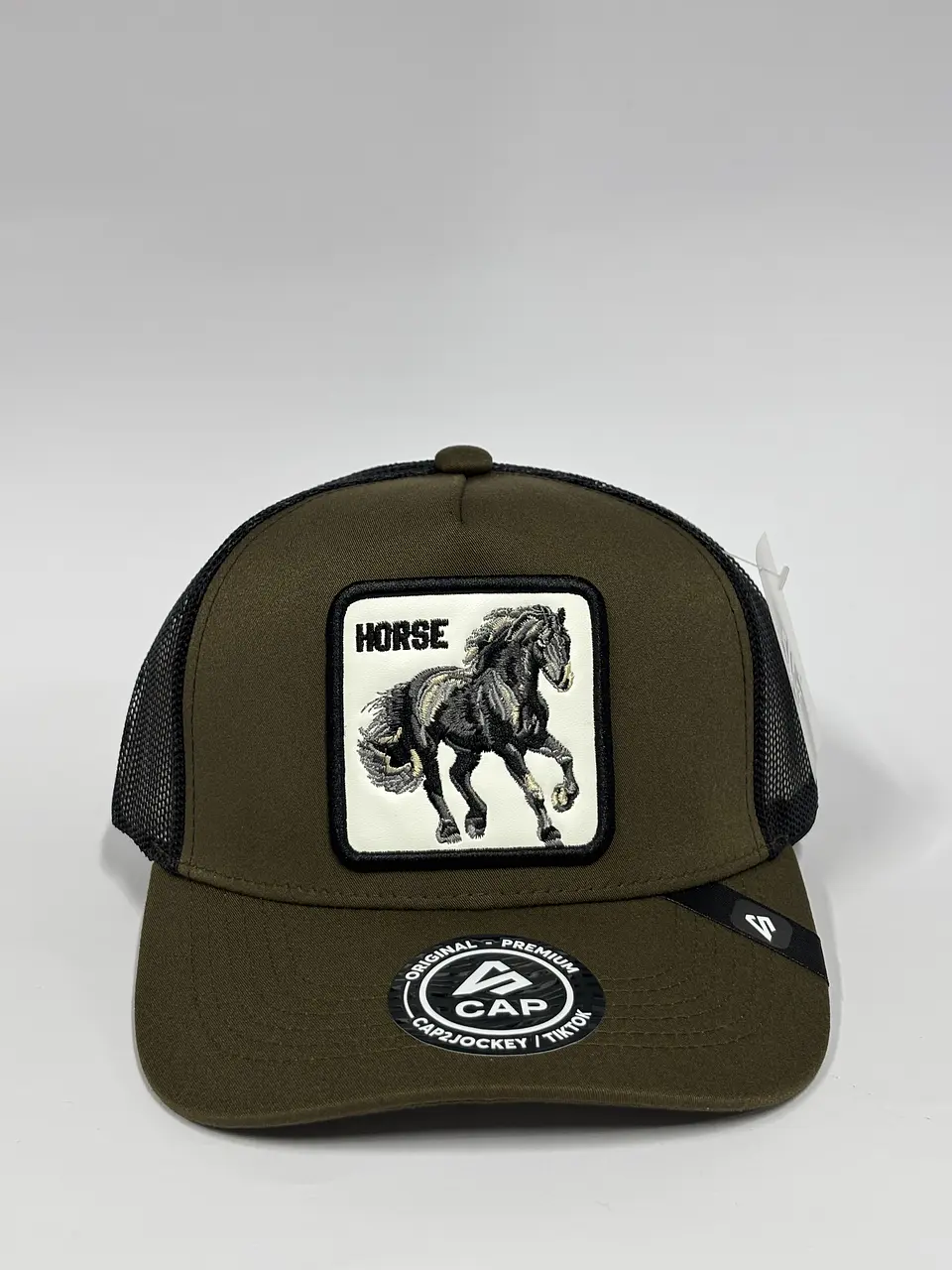 Jockey de malla 5p - Verde musgo / Caballo  1
