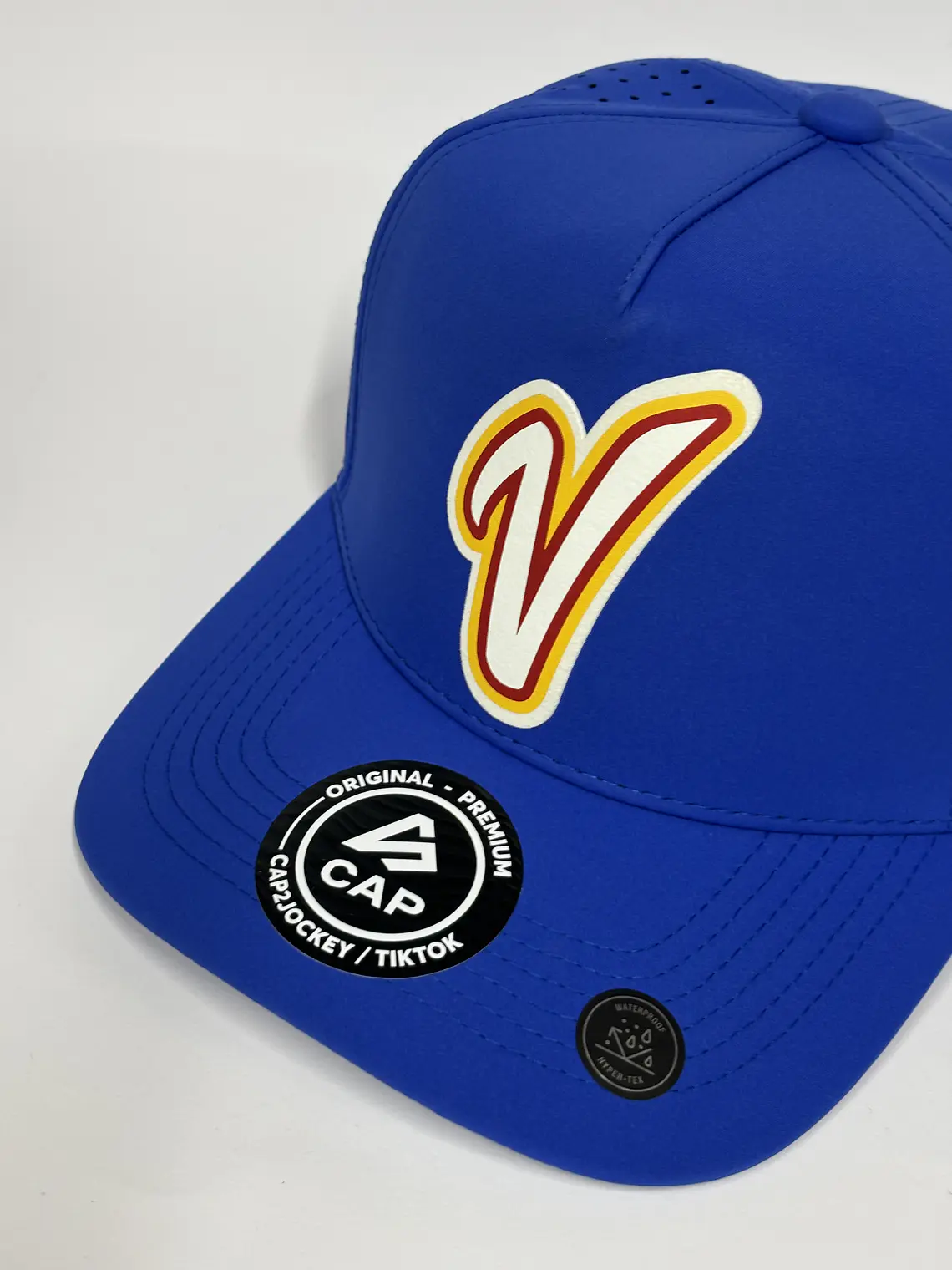 Gorra de lona 5p - Azul rey / V Venezuela oficial CMB  3