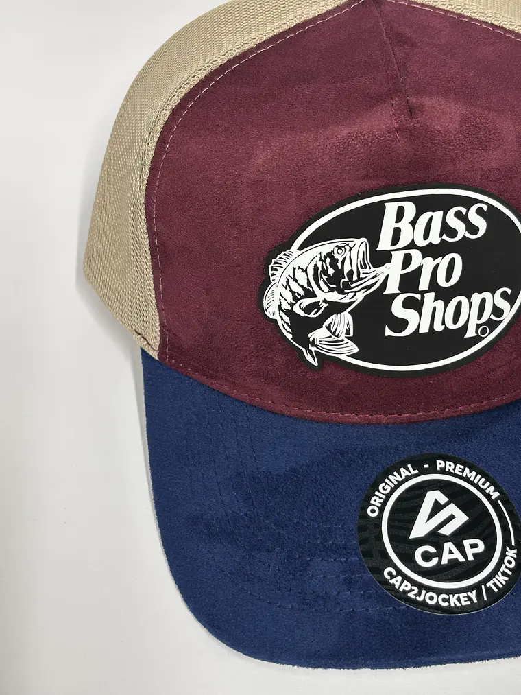 jockey de malla 5p - tricolor Beige x burdeo x azul - Bass pro shop  3