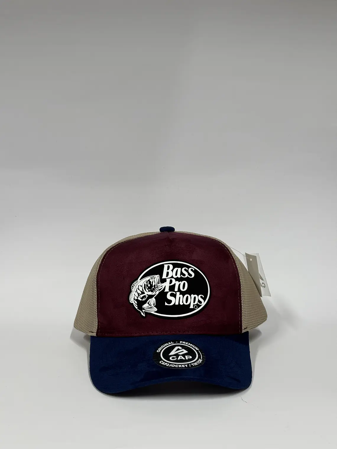 jockey de malla 5p - tricolor Beige x burdeo x azul - Bass pro shop  1