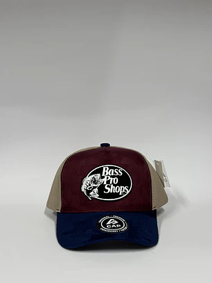 jockey de malla 5p - tricolor Beige x burdeo x azul - Bass pro shop 