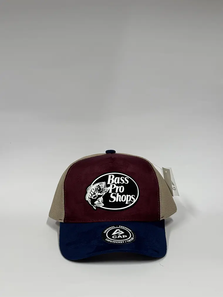 jockey de malla 5p - tricolor Beige x burdeo x azul - Bass pro shop  1