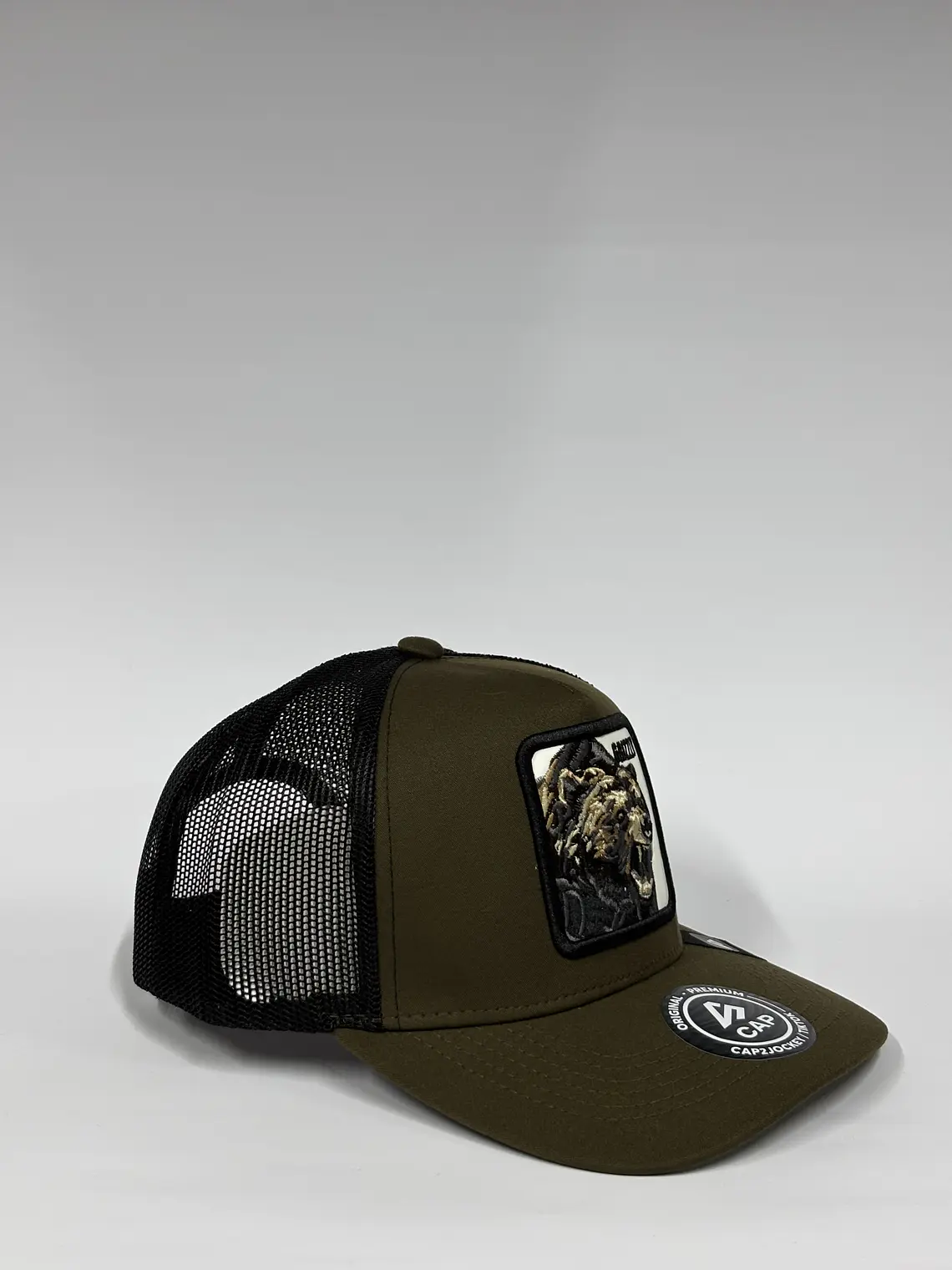 Jockey de lona 5p - Verde musgo/ grizzly 2