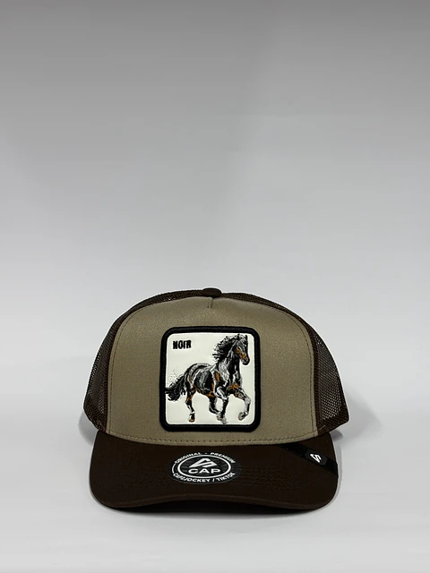 Jockey de malla 5p/ Beige x marrón - Caballo Noir 
