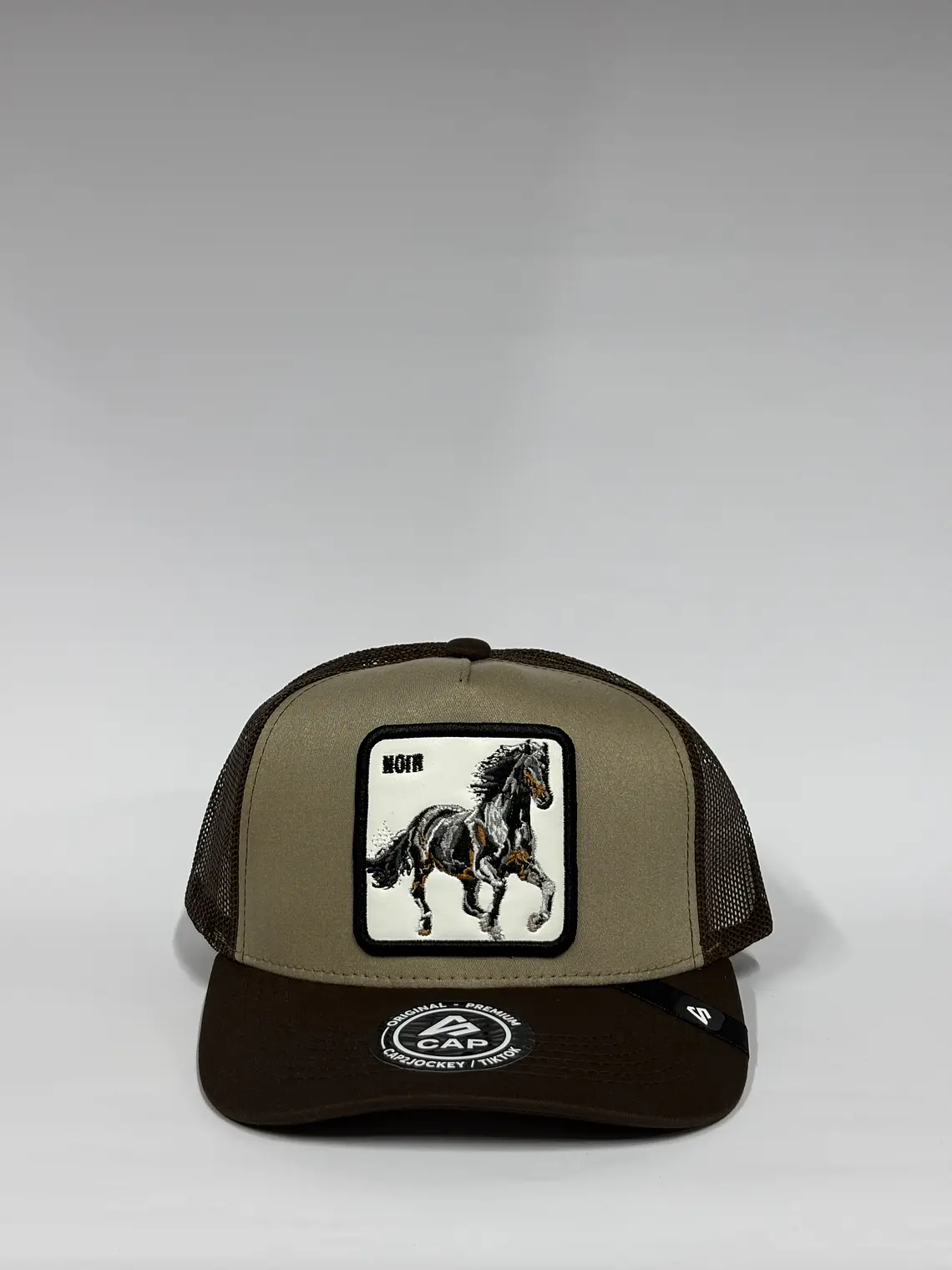 Jockey de malla 5p/ Beige x marrón - Caballo Noir  1