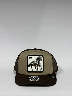 Jockey de malla 5p/ Beige x marrón - Caballo Noir 