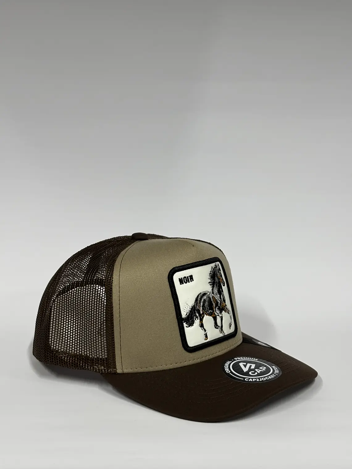 Jockey de malla 5p/ Beige x marrón - Caballo Noir  2