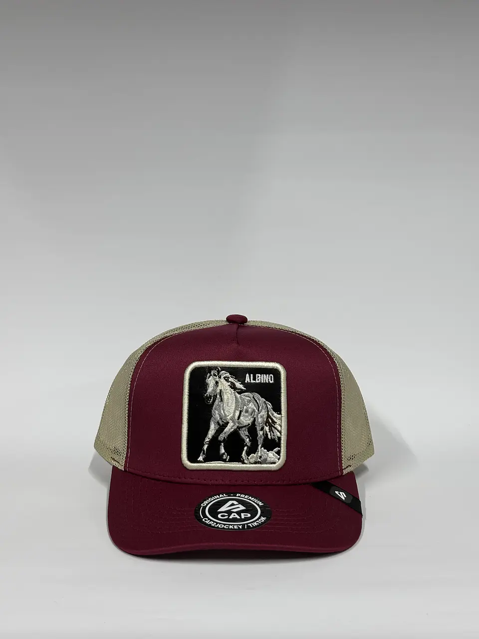 Jockey de malla 5p / Burdeo x beige - C. Albino 1