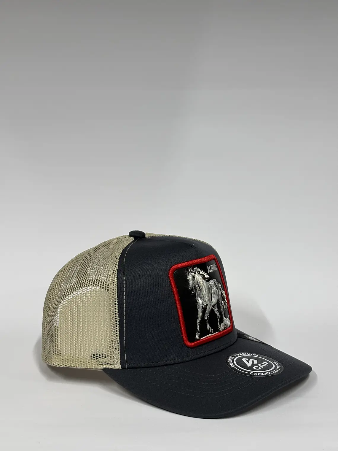 Jockey de malla 5p / Gris P x Beige - Caballo albino  2