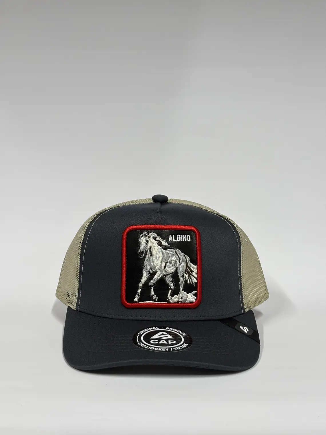 Jockey de malla 5p / Gris P x Beige - Caballo albino  1