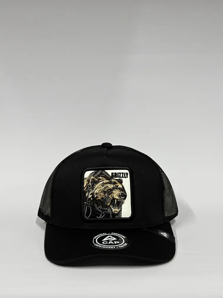 Jockey de malla 5p - Negro / Oso Grizzly  1