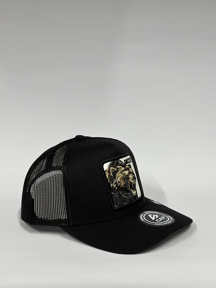 Jockey de malla 5p - Negro / Oso Grizzly  2