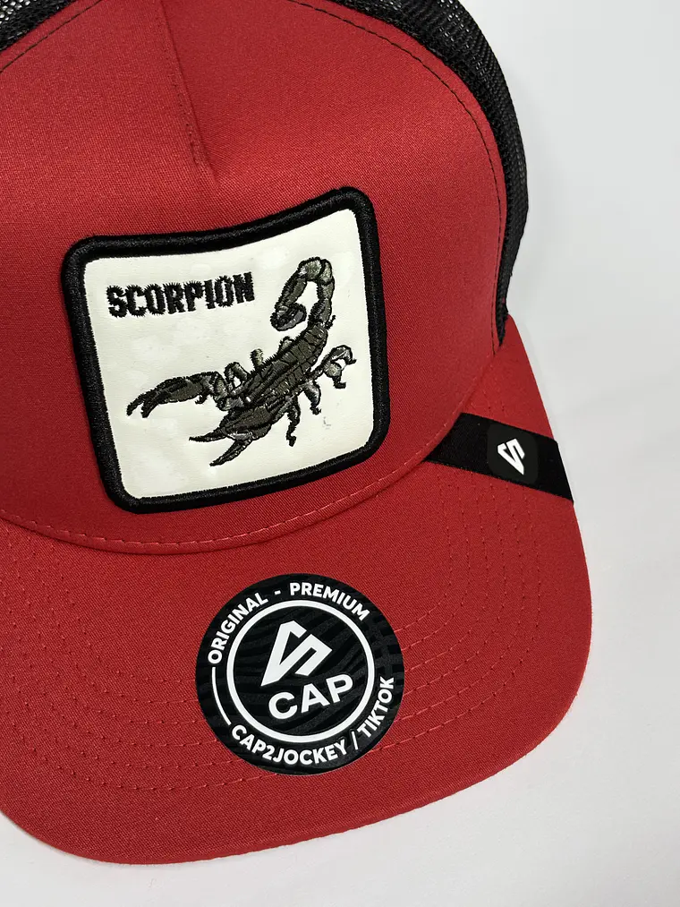 Jockey de malla 5p - Rojo x negro / Scorpion  4