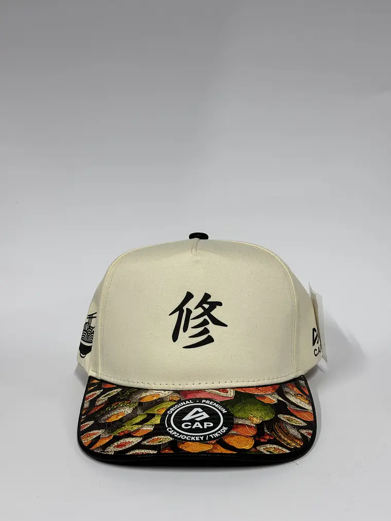 Gorra de lona 5p / Beige x negro - Sushi  1