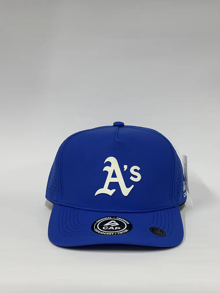 Gorra de lona 5p láser / Azul rey - A’s oakland  1