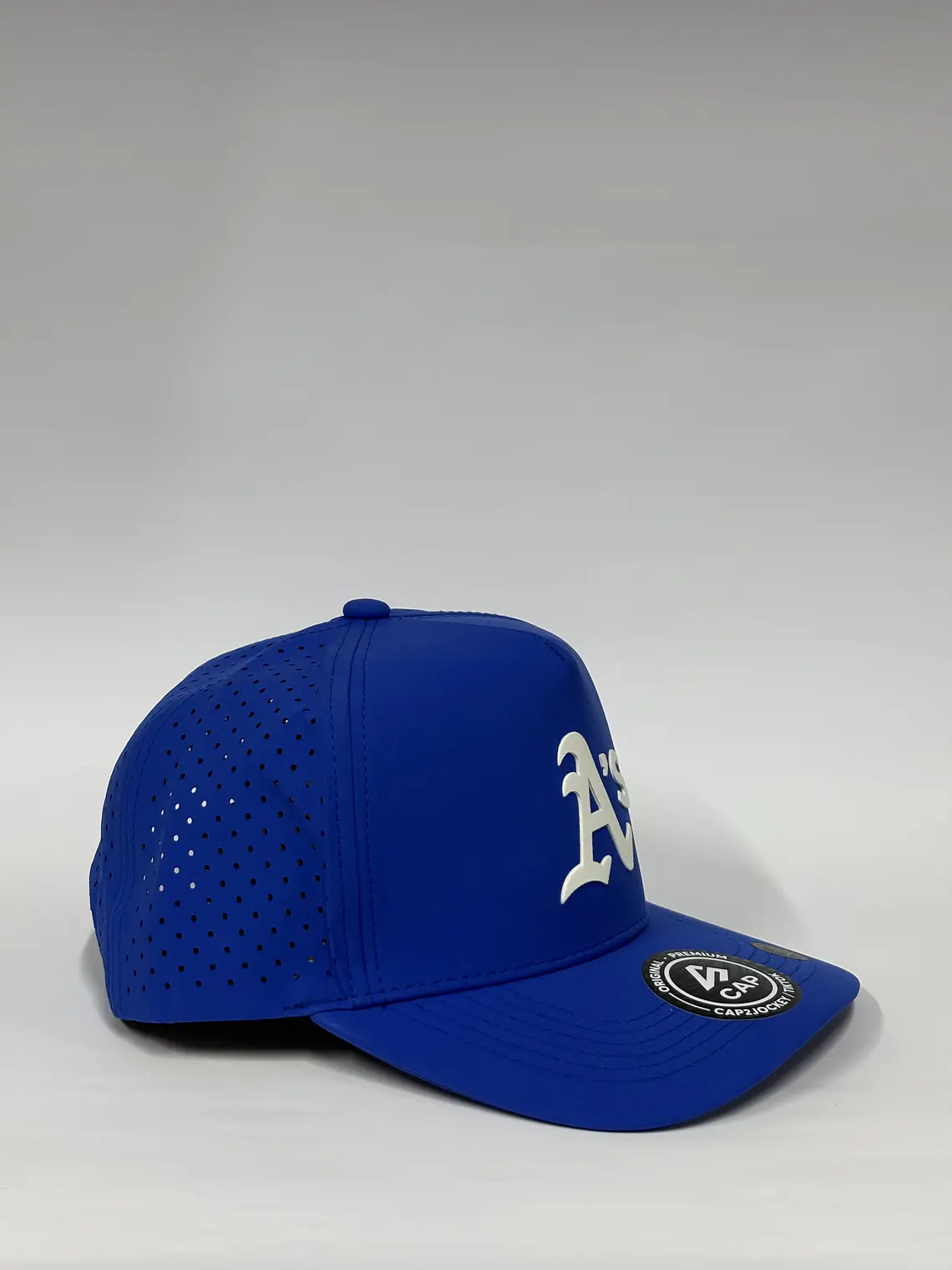 Gorra de lona 5p láser / Azul rey - A’s oakland  2