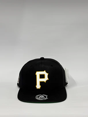 Gorra plana 6p lona - Negro / Piratas 