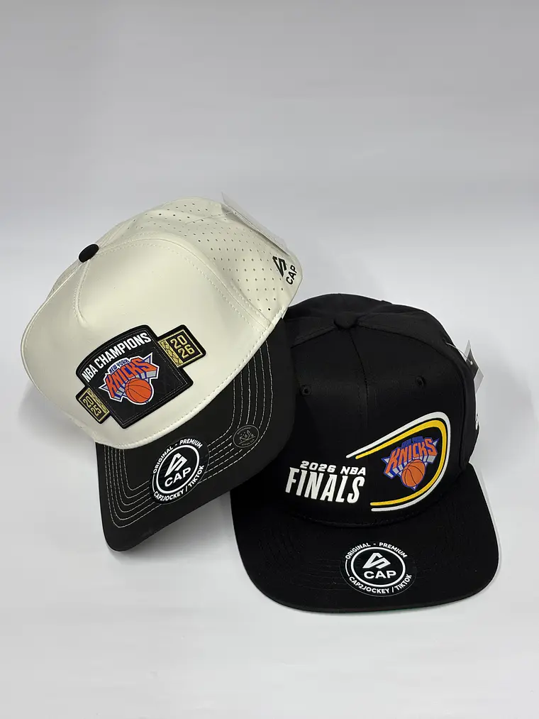 Gorra de lona 5p láser - Bicolor Blanco x Negro - Champions NBA Knicks  4