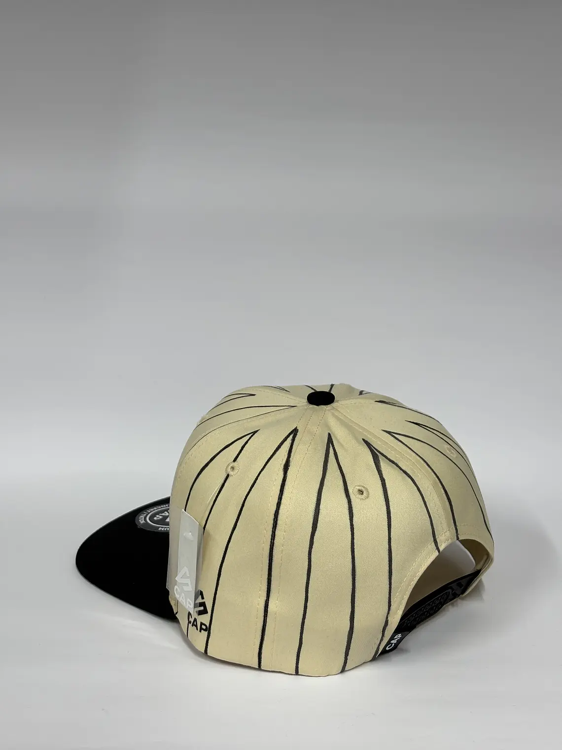 Gorra plana 6p / Bicolor Beige x Negro - NY vintage  4