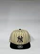 Gorra plana 6p / Bicolor Beige x Negro - NY vintage  - Miniatura 1